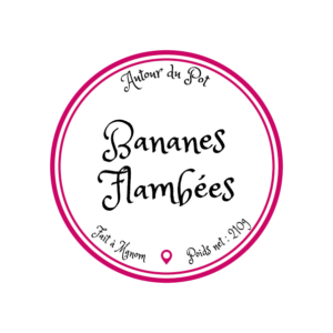 confiture de Bananes Flambées - autour du pot - Thionville - Manom